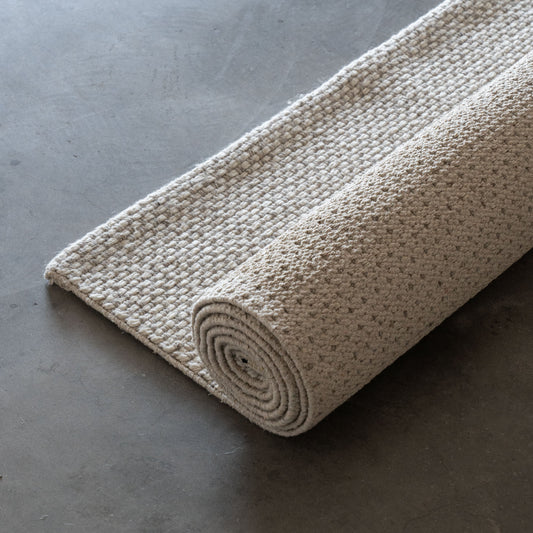 Silver 2021 Dig-P Modern White Wool Rug
