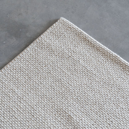 Silver 2021 Dig-P Modern White Wool Rug