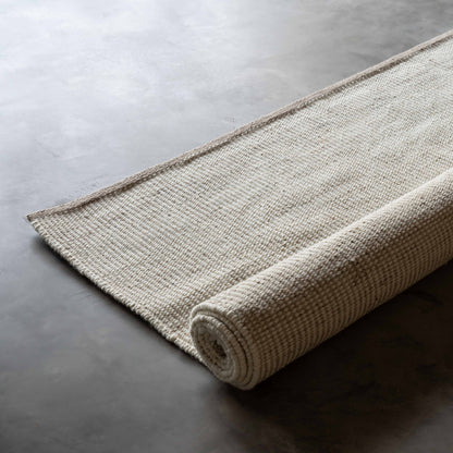 Handcrafted Silver Wool Rug