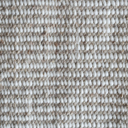 Handcrafted Silver Wool Rug