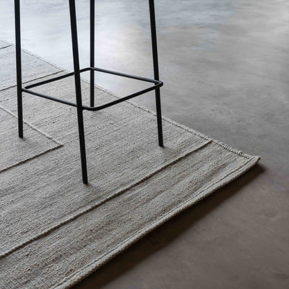 Har bour View Handcrafted Grey Wool Rug
