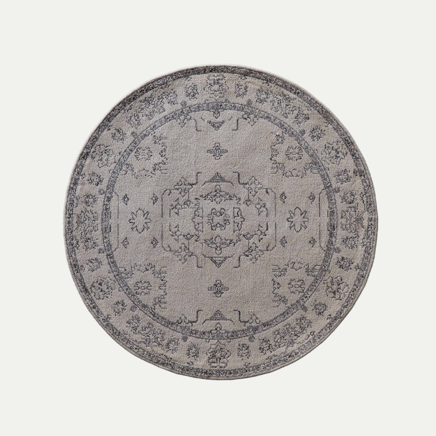 Poet Cotton Woven Round Rug