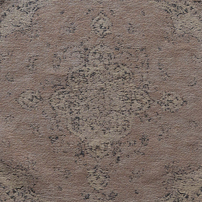 Queen sway Peach Cotton Woven Round Rug