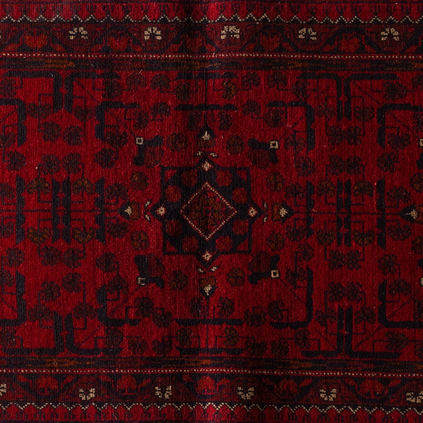 Silken Weave Runner Handcrafted Red Vintage Style Wool Rug