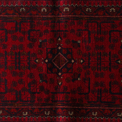 Silken Weave Runner Handcrafted Red Vintage Style Wool Rug