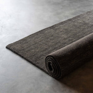 Aviral Handcrafted Black and Grey Wool Soft Rug